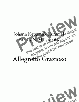 page one of Allegretto Grazioso 