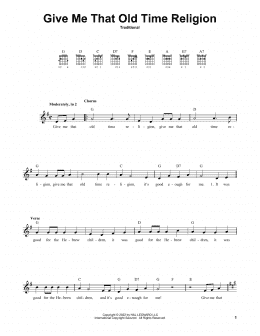 page one of Give Me That Old Time Religion (Easy Guitar)