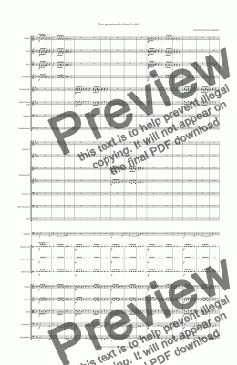 page one of Une promenade dans la cité - Score and parts