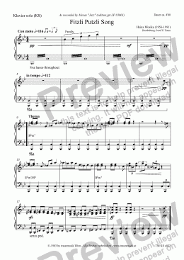 page one of Fitzli Putzli Song (KS)