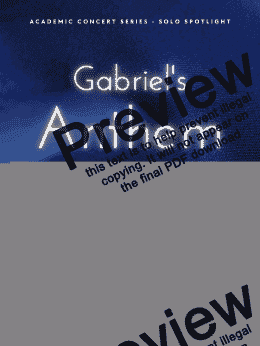 page one of Gabriel's Anthem - [Oboe & Piano] 