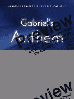 page one of Gabriel's Anthem - [Trumpet in Bb & Piano] 