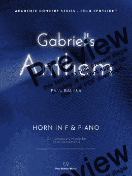 page one of Gabriel's Anthem - [French Horn & Piano] 