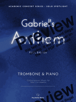 page one of Gabriel's Anthem - [Trombone & Piano] 