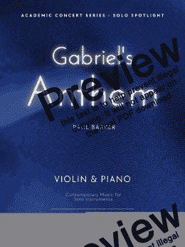 page one of Gabriel's Anthem - [Violin & Piano] 