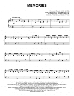 page one of Memories (Piano Solo)