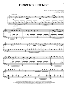 page one of drivers license (Piano Solo)