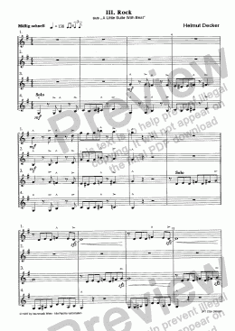 page one of A Little Suite With Beat: 3. Rock (CQA/Score & Parts)