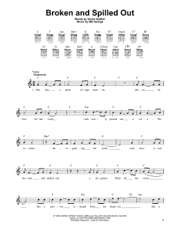 page one of Broken And Spilled Out (Easy Guitar)