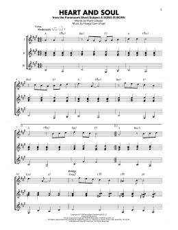 page one of Heart And Soul (Guitar Ensemble)