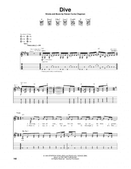 page one of Dive (Guitar Tab)