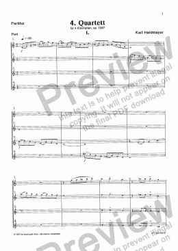 page one of Viertes Quartett, op. 1097 (CQA/Score & Parts)