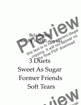 page one of 3 Duets Sweet As Sugar Former Friends Soft Tears 