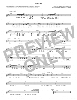 page one of Here I Am (Lead Sheet / Fake Book)