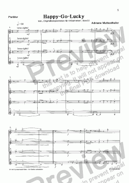 page one of Happy Go Lucky (CQA/Score & Parts)