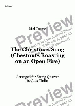 page one of The Christmas Song  (Chestnuts Roasting on an Open Fire)