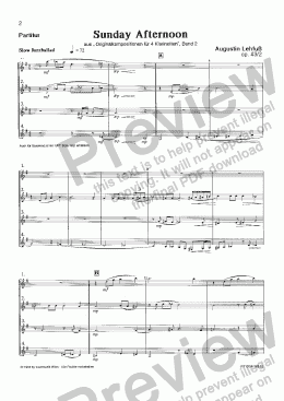 page one of Sunday Afternoon, op. 43/2 (CQA/Score & Parts)