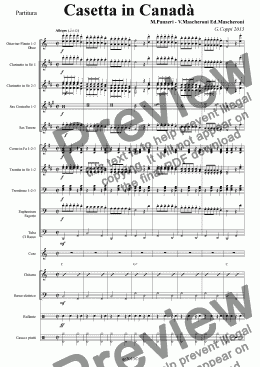 page one of Casetta in Canada for Wind Band