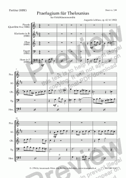 page one of Praefugium für Thelounius (HBE/Score & Parts)