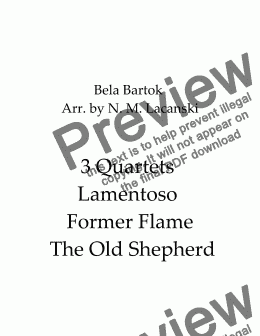 page one of 3 Quartets Lamentoso Former Flame The Old Shepherd 