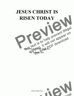 page one of Jesus Christ is Risen Today