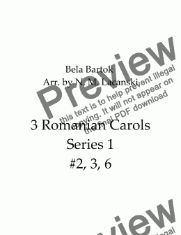 page one of 3 Romanian Carols Series 1 #2, 3, 6