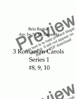 page one of 3 Romanian Carols Series 1 #8, 9, 10 