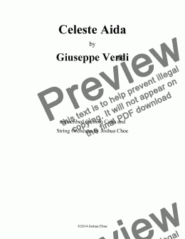 page one of Celeste Aida