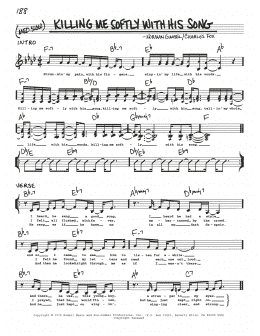 page one of Killing Me Softly With His Song (Real Book – Melody, Lyrics & Chords)