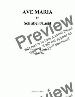 page one of Schubert/Liszt: Ave Maria