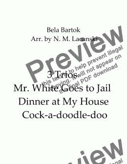 page one of 3 Trios Mr White Goes to Jail Dinner at My House Cock-a-doodle-doo 