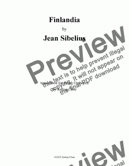 page one of Finlandia