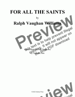 page one of For All the Saints