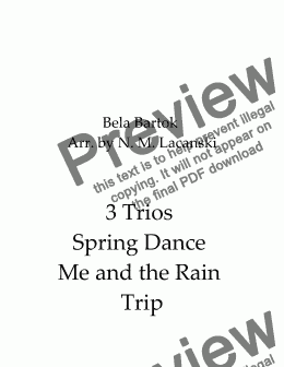 page one of 3 Trios Spring Dance Me and the Rain Trip 