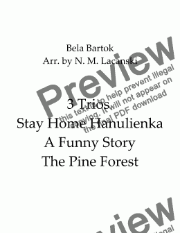 page one of 3 Trios Stay Home Hanulienka A Funny Story The Pine Forest 