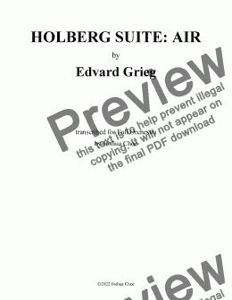 page one of Holberg Suite: Air