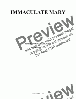 page one of Immaculate Mary