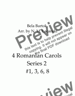 page one of 4 Romanian Carols Series 2 #1, 3, 6, 8 