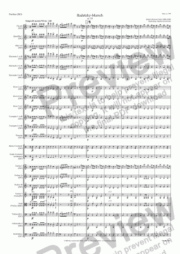 page one of Radetzky-Marsch, op. 228 (JSO/Score & Parts)