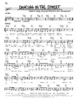 page one of Dancing In The Street (Real Book – Melody, Lyrics & Chords)