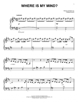 page one of Where Is My Mind? (Easy Piano)