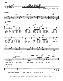 page one of Limbo Rock (Real Book – Melody, Lyrics & Chords)