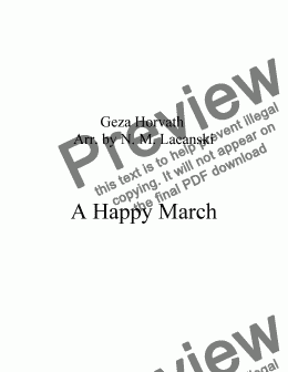 page one of  A Happy March