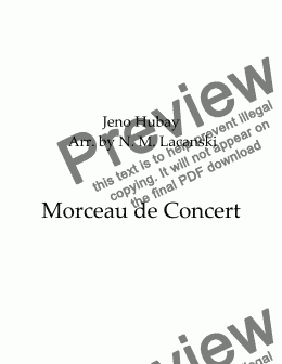 page one of Morceau de Concert 