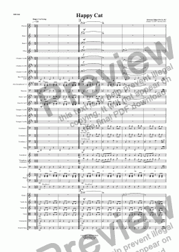 page one of Happy Cat - Orchestra