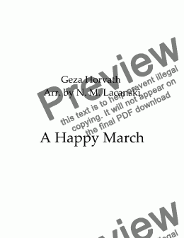 page one of  A Happy March 