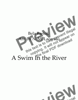 page one of A Swim In the River