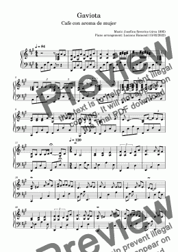 page one of Gaviota (Arr Luciana Hamond)