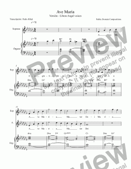 page one of Ave Maria - Angel Voices