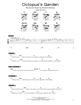 page one of Octopus's Garden (Really Easy Guitar)